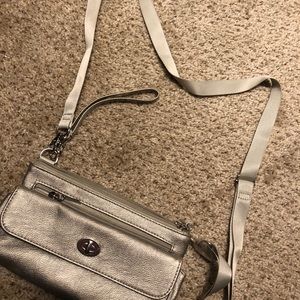 vintage silver cross body bag